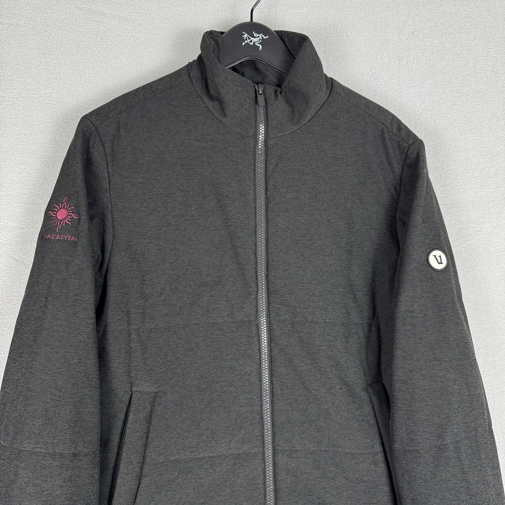 Vuori Echo Insulated Puffer Jacket Black Full Zip Softshell Mens Medium Utility